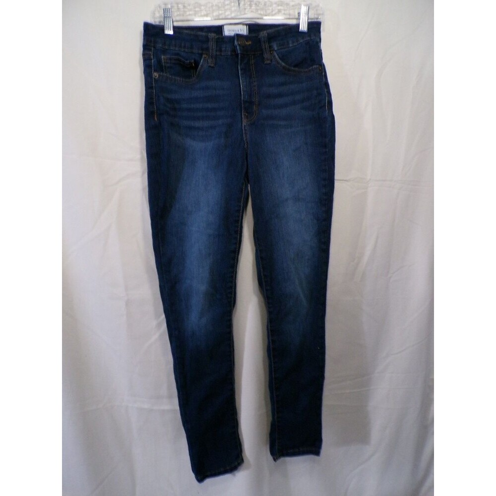 Crown & Ivy Women's Skinny Jeans Dark Wash Size 5 Regular High Rise
